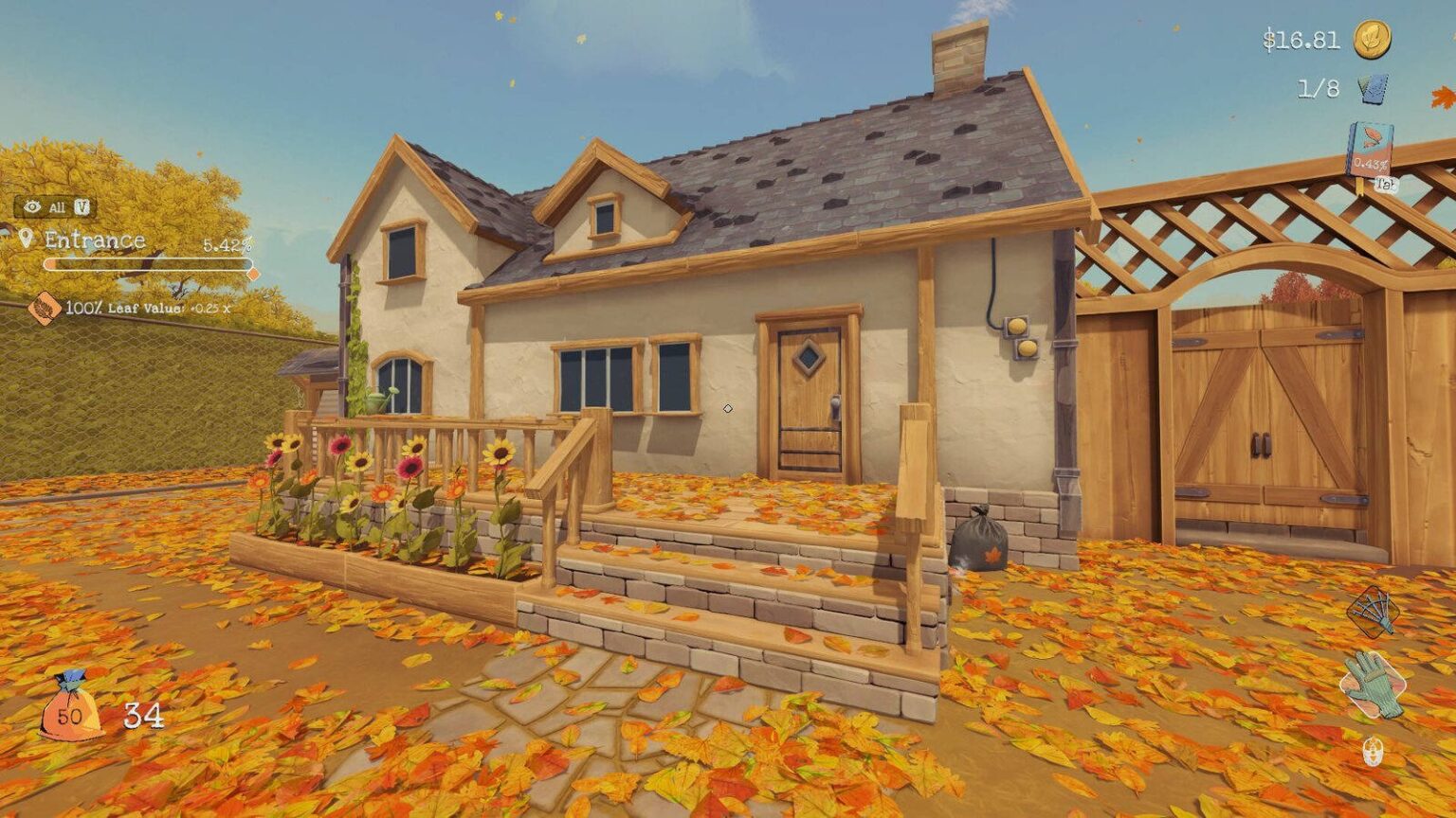 落ち葉掃除ゲーム『Leaf it Alone』が好評かき集める。作業の成果で熊手やブロワーを購入、どんどん加速する快適お掃除体験 - AUTOMATON