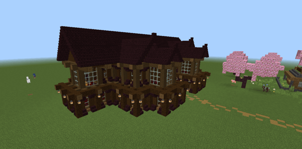 今日私と兄が建てた木造邸宅。