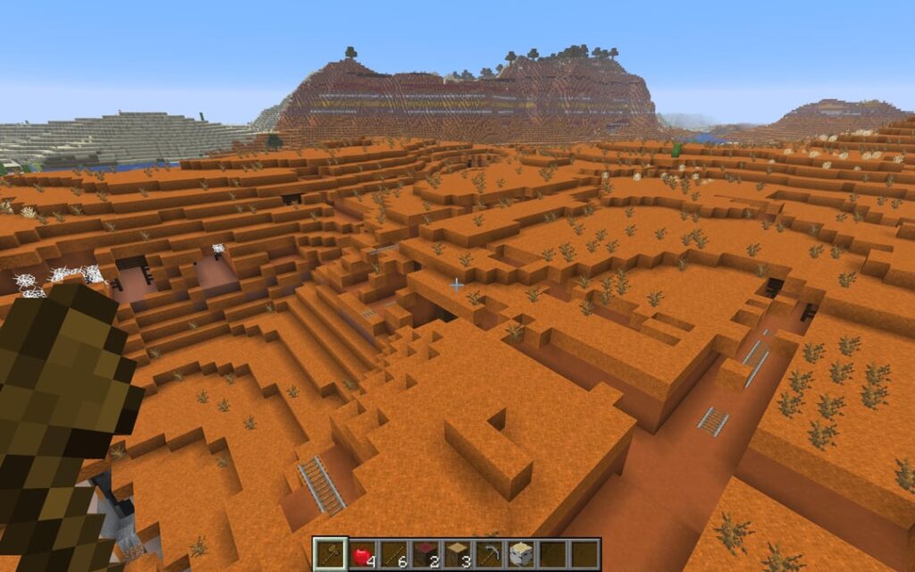 Badlands の巨大な地上レベルの坑道の上にスポーンします