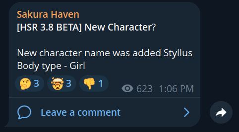 [HSR 3.8 Beta] 新しい女の子のキャラクター名（Sakura Haven経由）