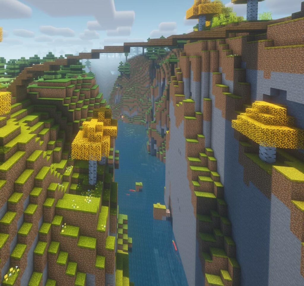 私のサバイバル世界でビルドを「見栄えよく」するのは初めてで、間にあるこの巨大な崖と水平になっていない橋に関するリソースや提案を探しています。