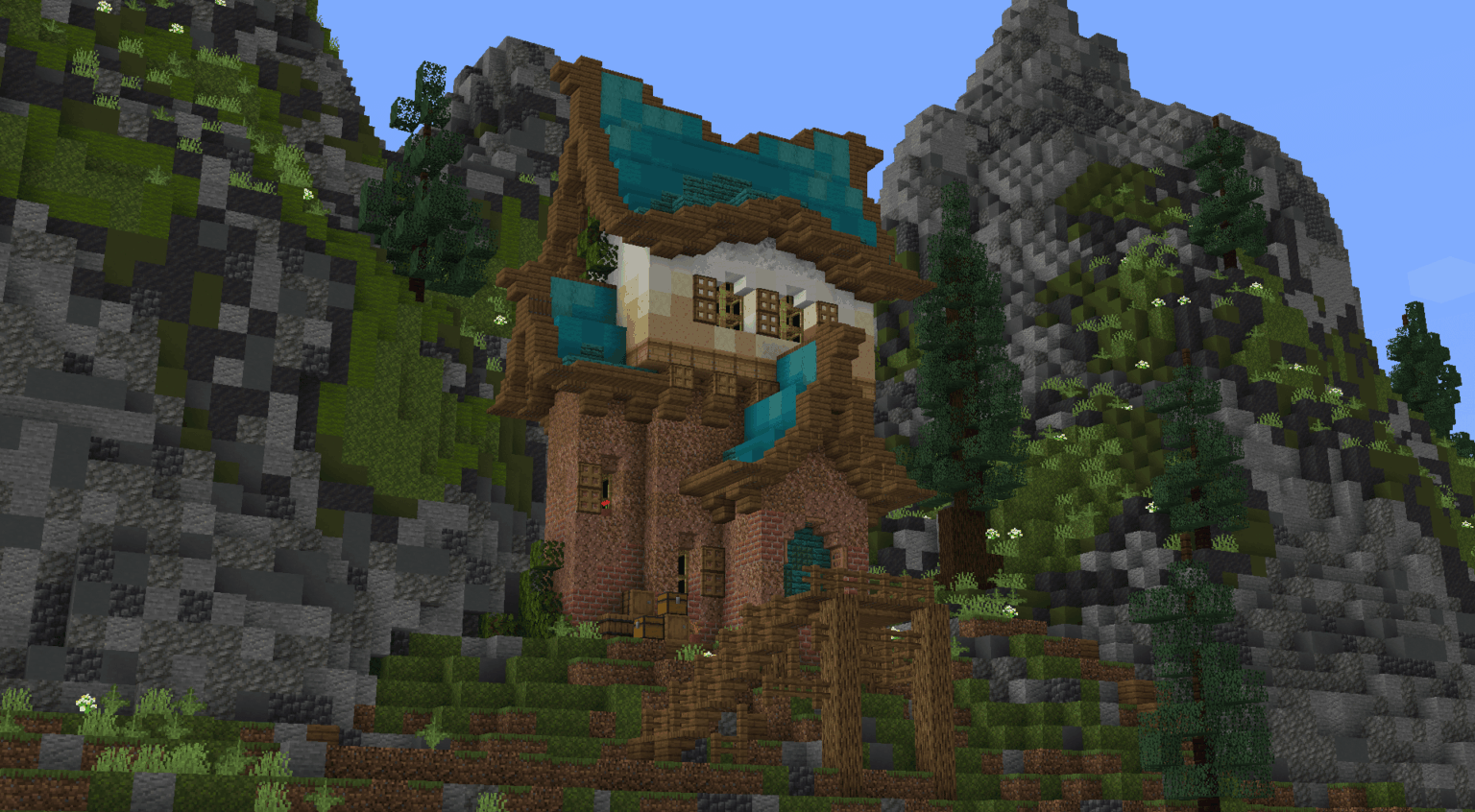 進行中の作品のために作った背景の家