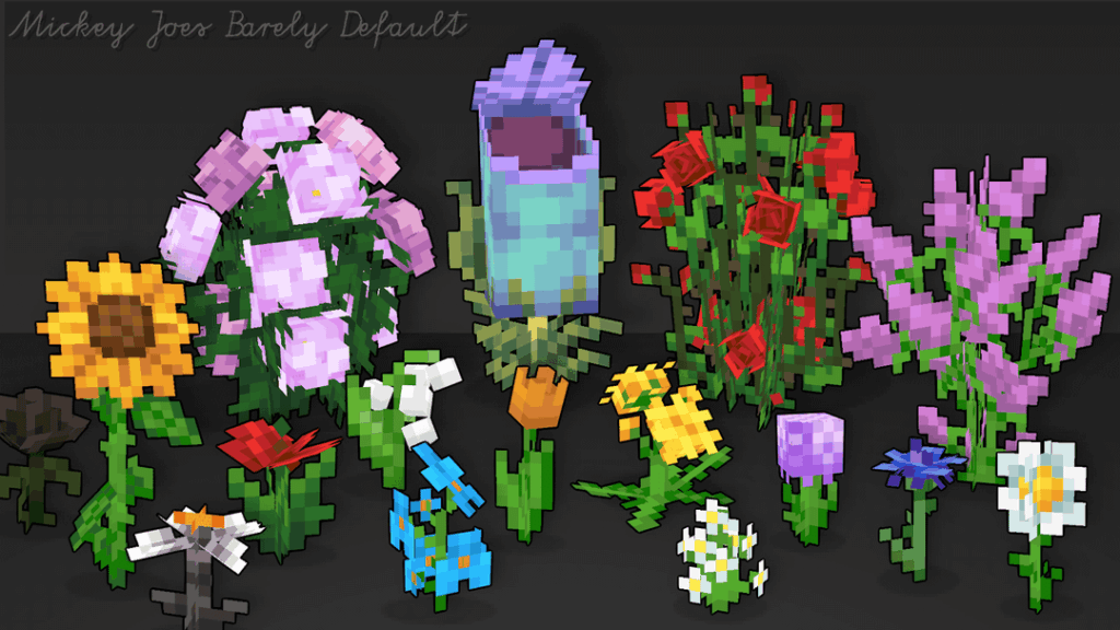 テクスチャ パック用に Minecraft の花を作り直しました :)
