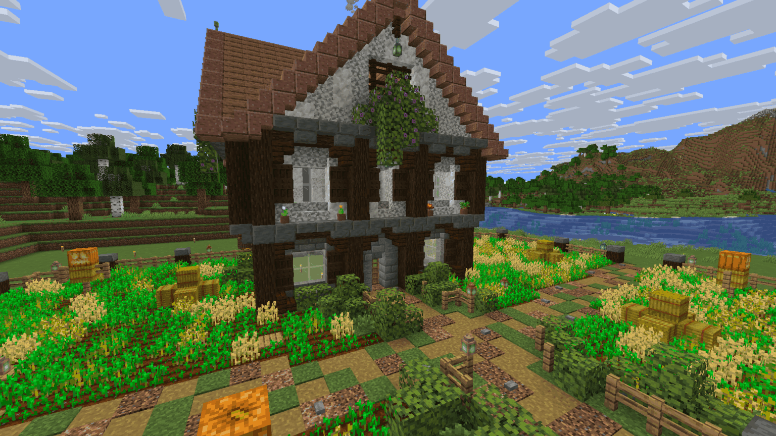 私の永遠の世界でファームハウスを建てましょう!