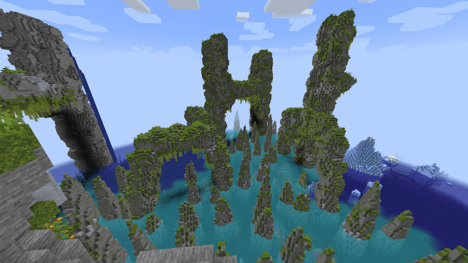 -Oh the Biomes You'll Go- 大きな緑豊かな洞窟のあるシードを探しています 1.18.2 java