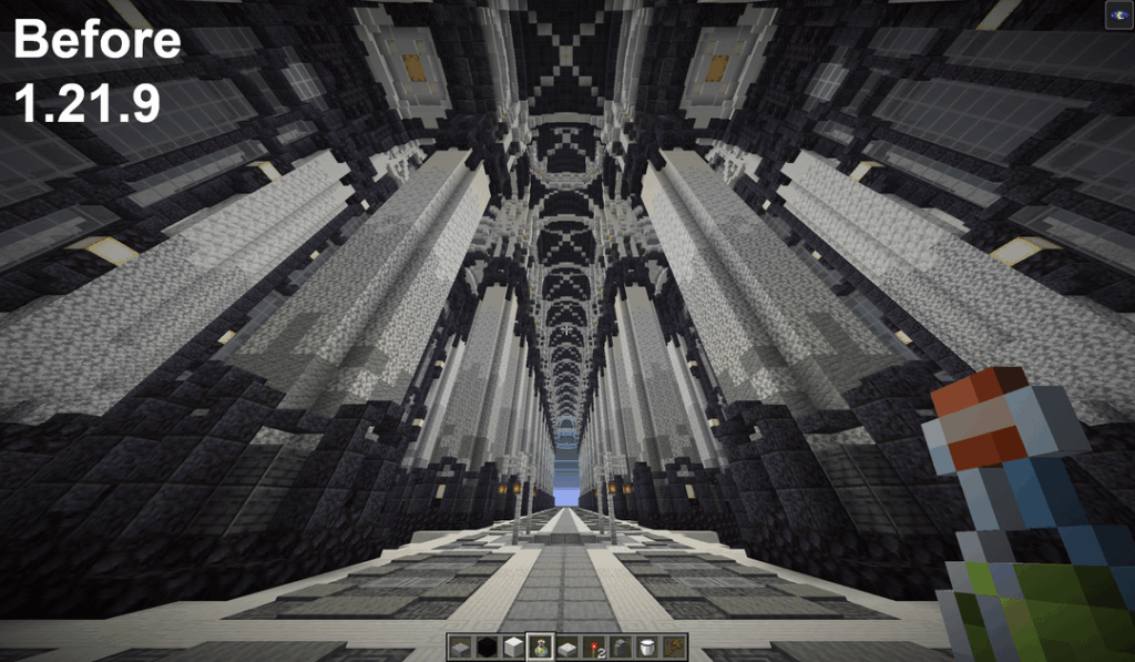 1.21.9 の新しい黄色の照明により、私のビルドは台無しになってしまいました。