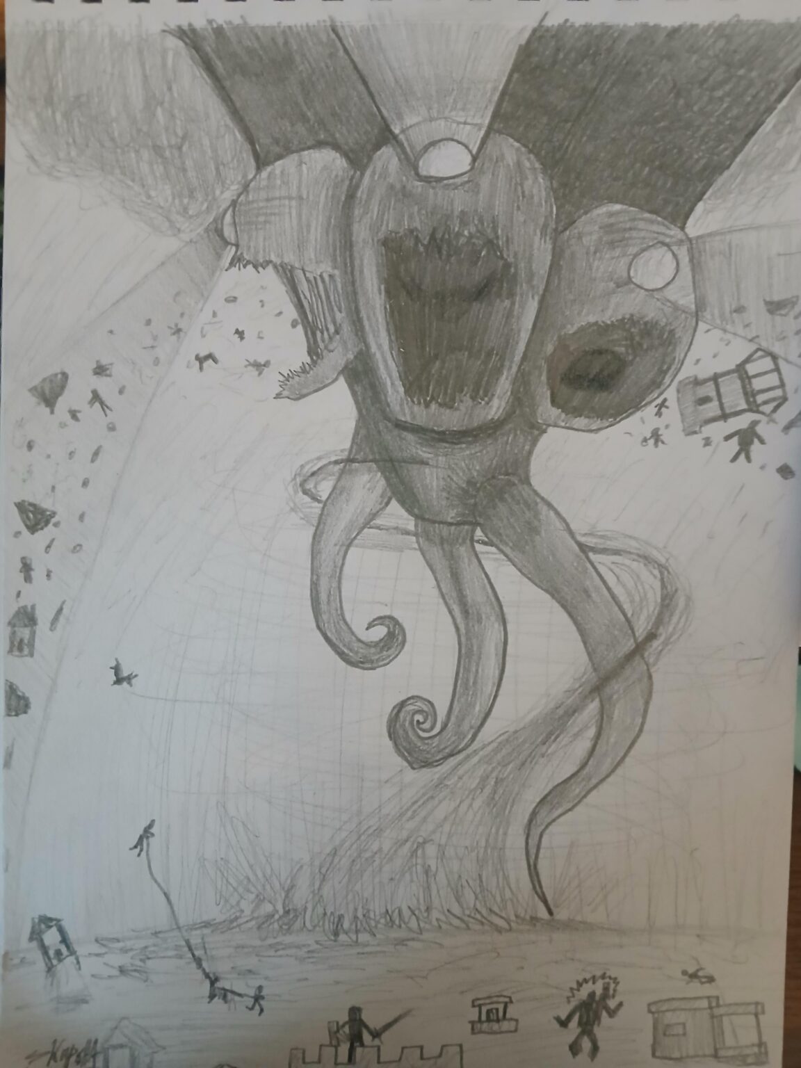 最後の 3 時間はウィザーストームを描くのに費やしました:)