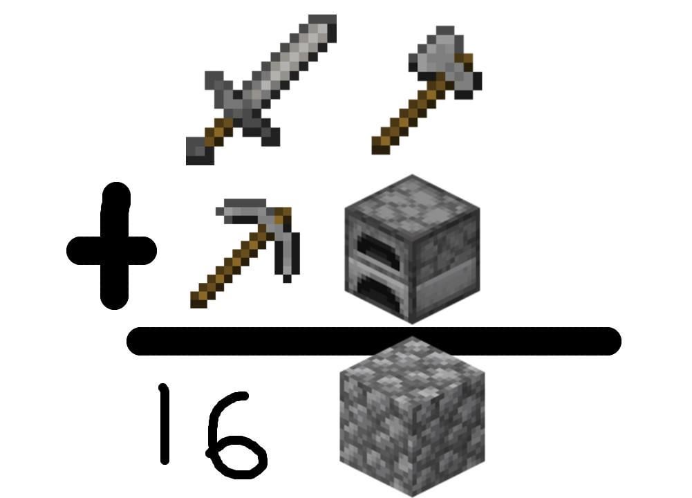 ワールドの開始時にどれくらいの丸石を採掘しますか?