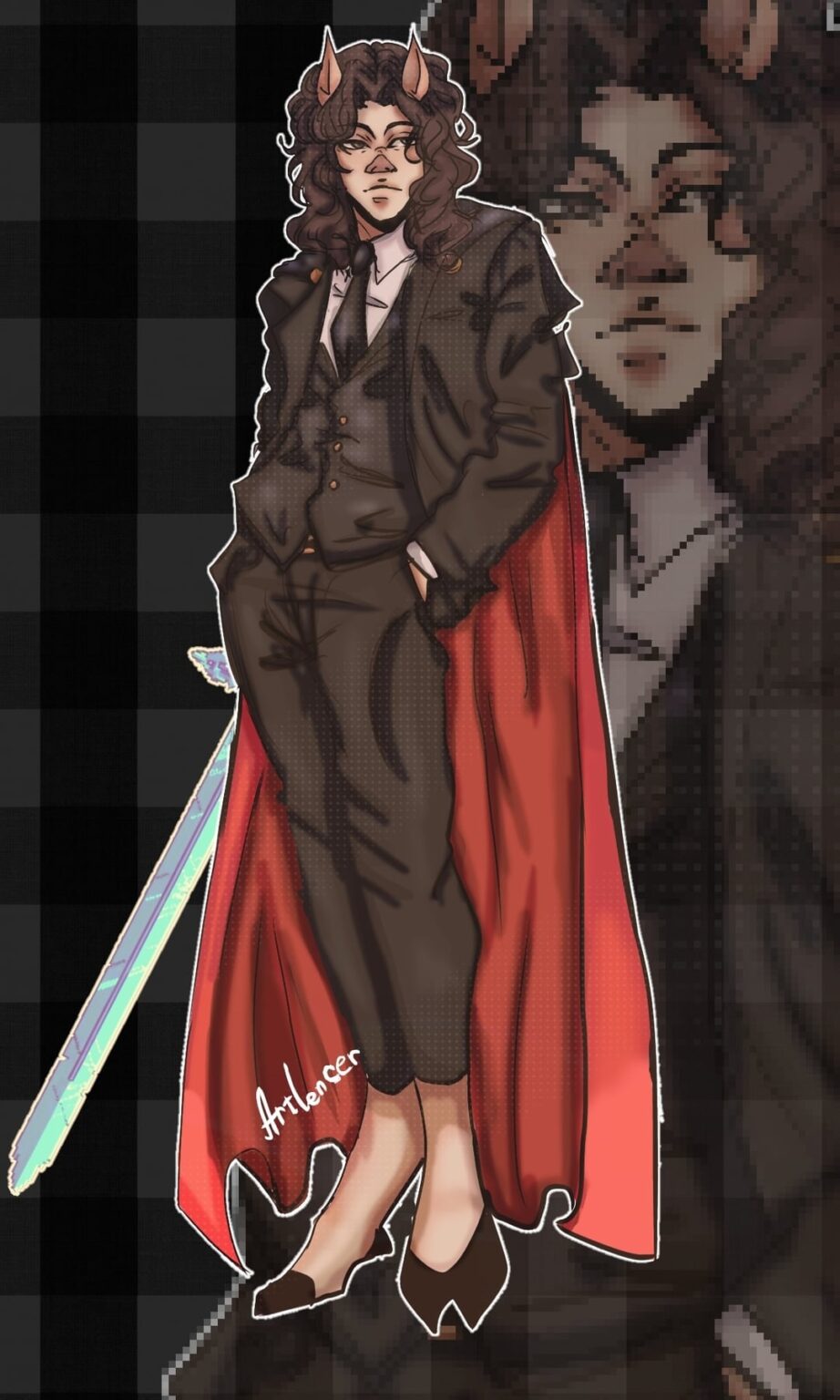 私のガールフレンドが私の肌を描いてくれました