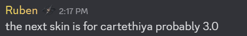 3.0 |次のスキンは Ruben 経由の Cartethyia 用です
