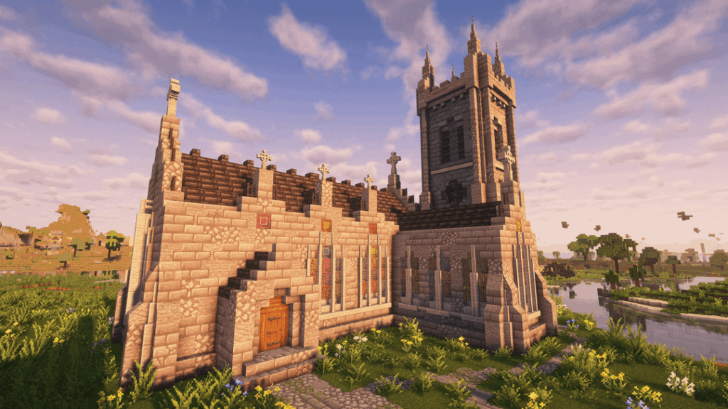 カイルモア教会にインスピレーションを得たゴシック様式の教会