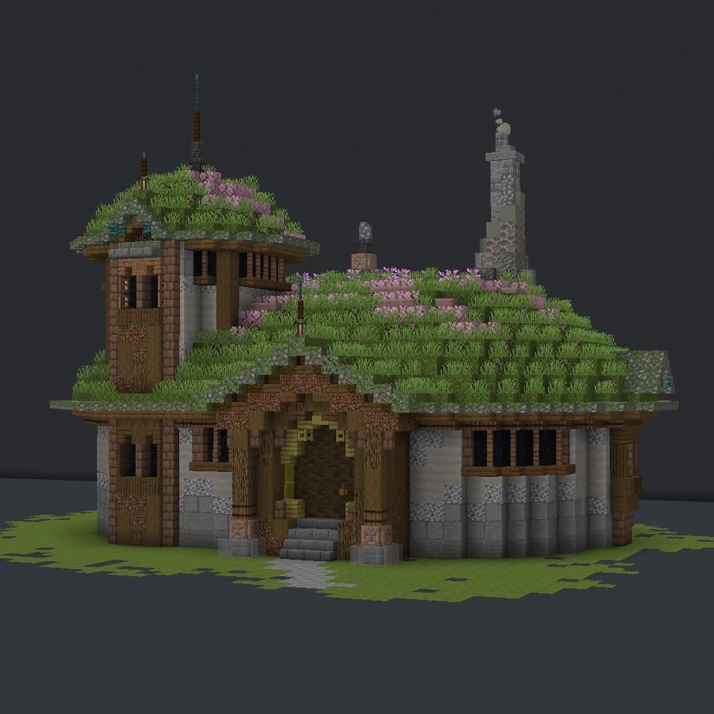 ブロックゲームでコテージコアハウスを作ってみた