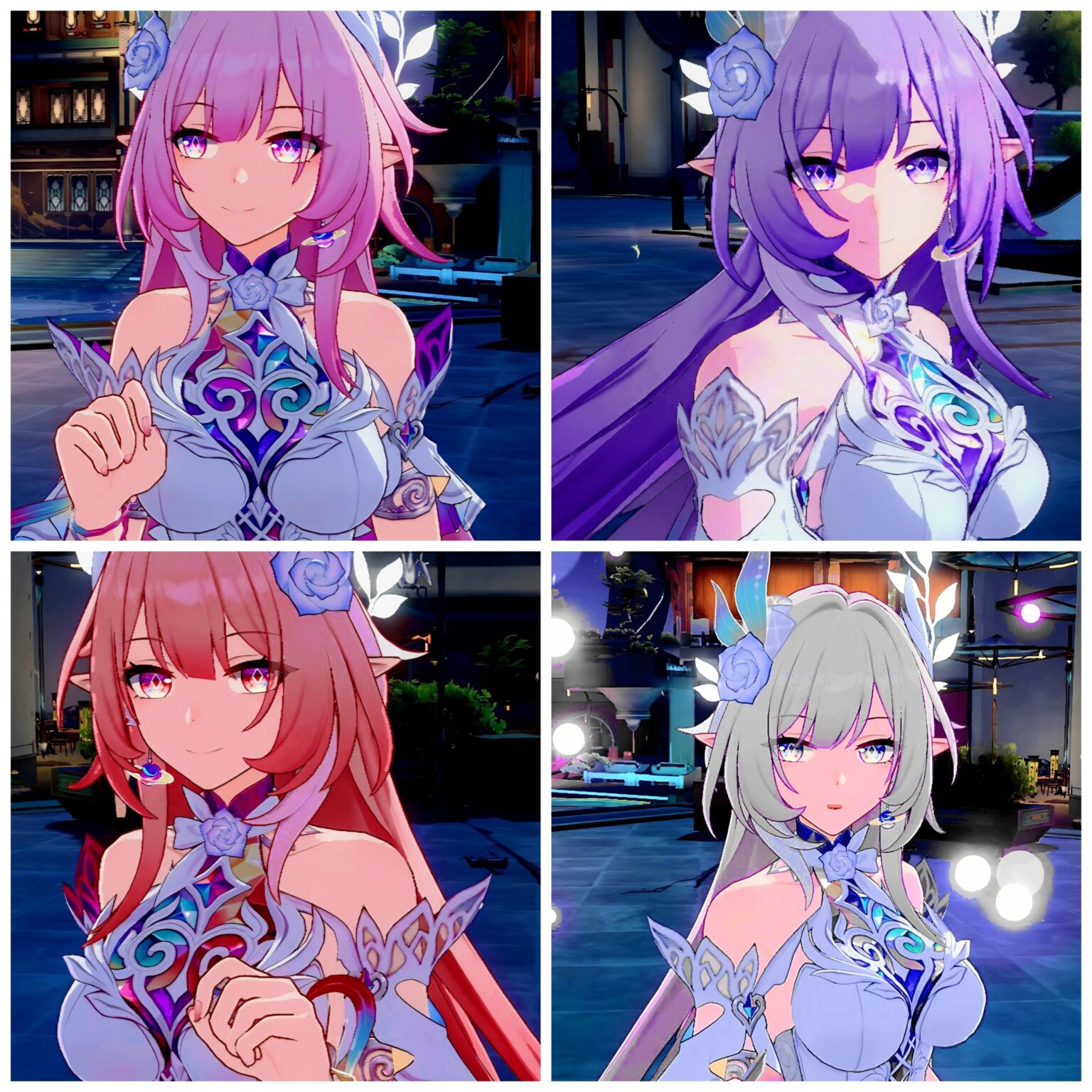 さまざまな髪の色のキレネ