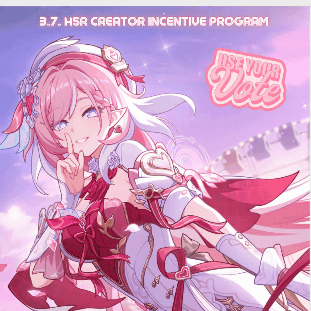 ピンクのエルフに投票してください。私は HSR 3.7 に参加しています。クリエイター奨励プログラムにTruEのインストゥルメンタルカバーが登場！