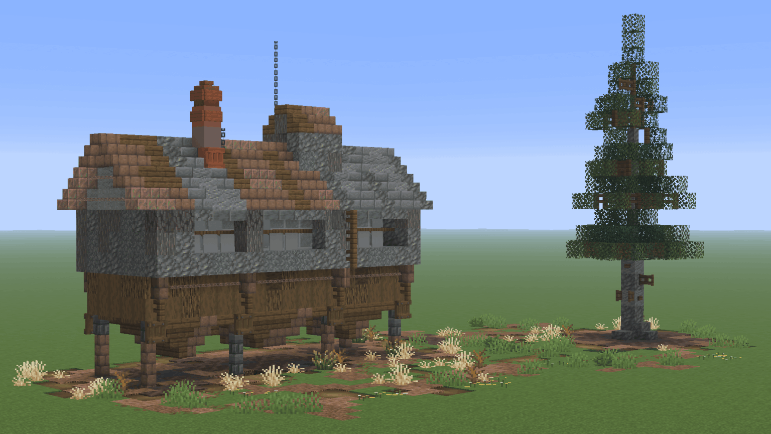 古い穀物倉庫の建物