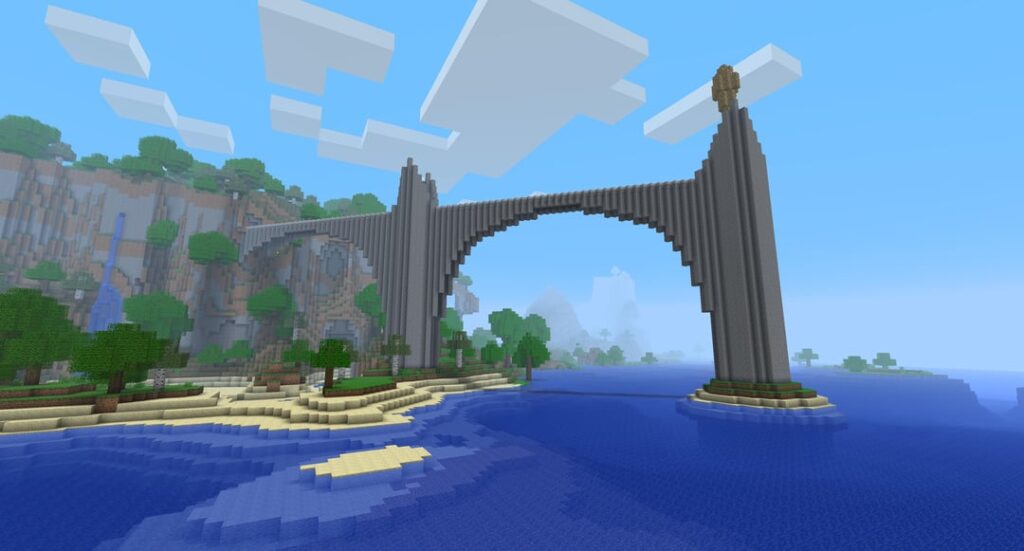 私のドワーフの本拠地にある幻想的な灯台。 [beta 1.7.3]