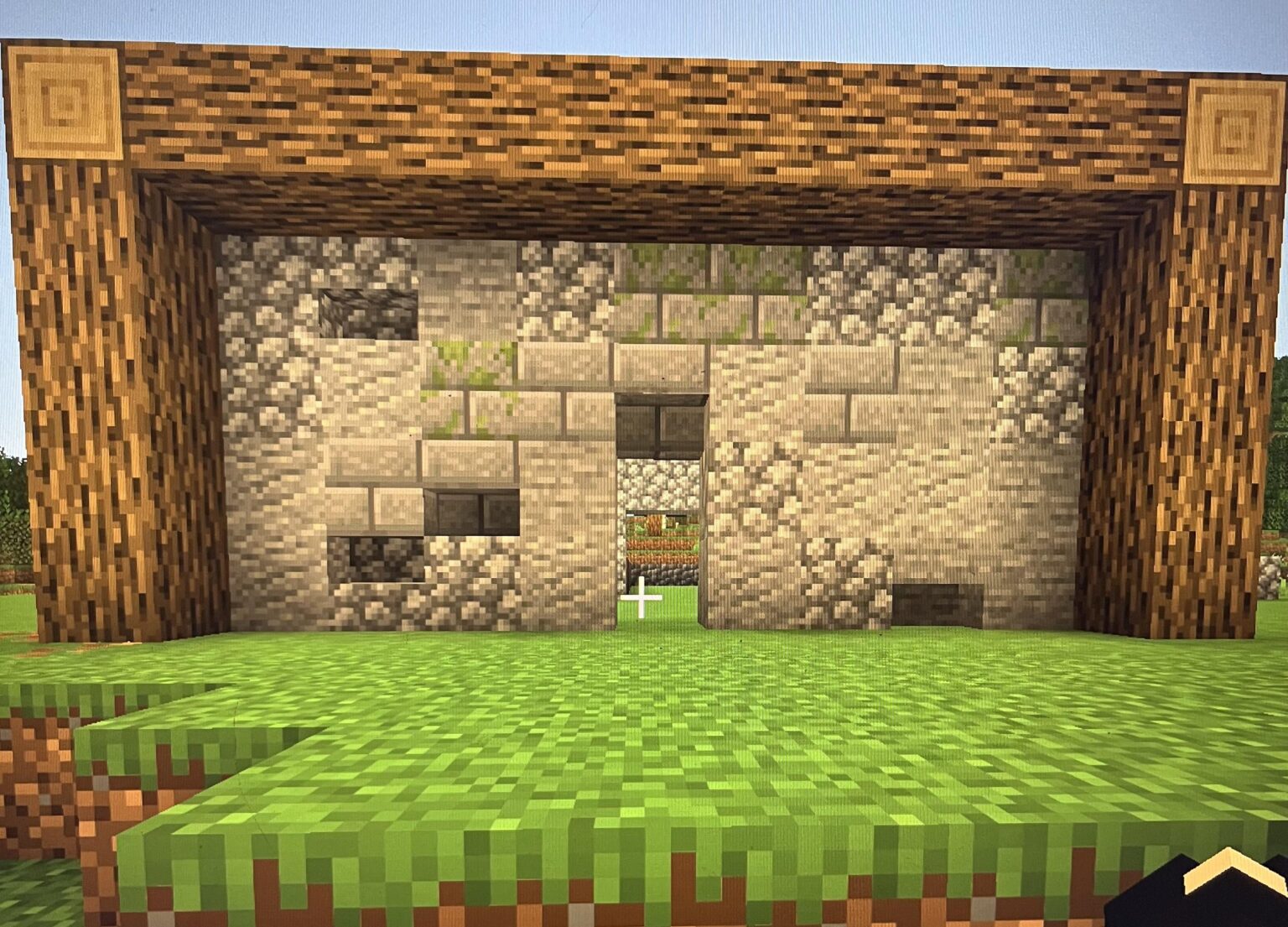 正面壁のテクスチャリングを実際に試みる初めての試み