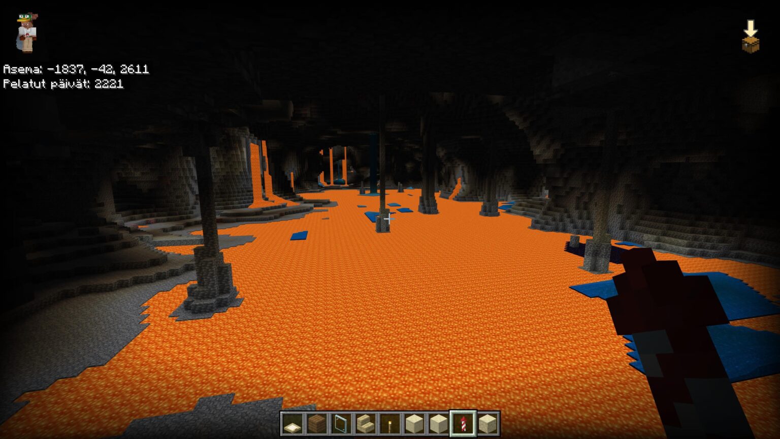 ネザーの外でこれほど多くの溶岩を見たのは初めて