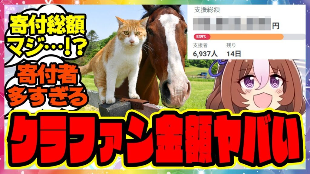 『とんでもない金額を突破した引退馬牧場ノーザンレイクのクラウドファンディング』に対するみんなの反応集 ウマ娘プリティーダービー レイミン メイショウドトウ 牧場猫 寄付 募金