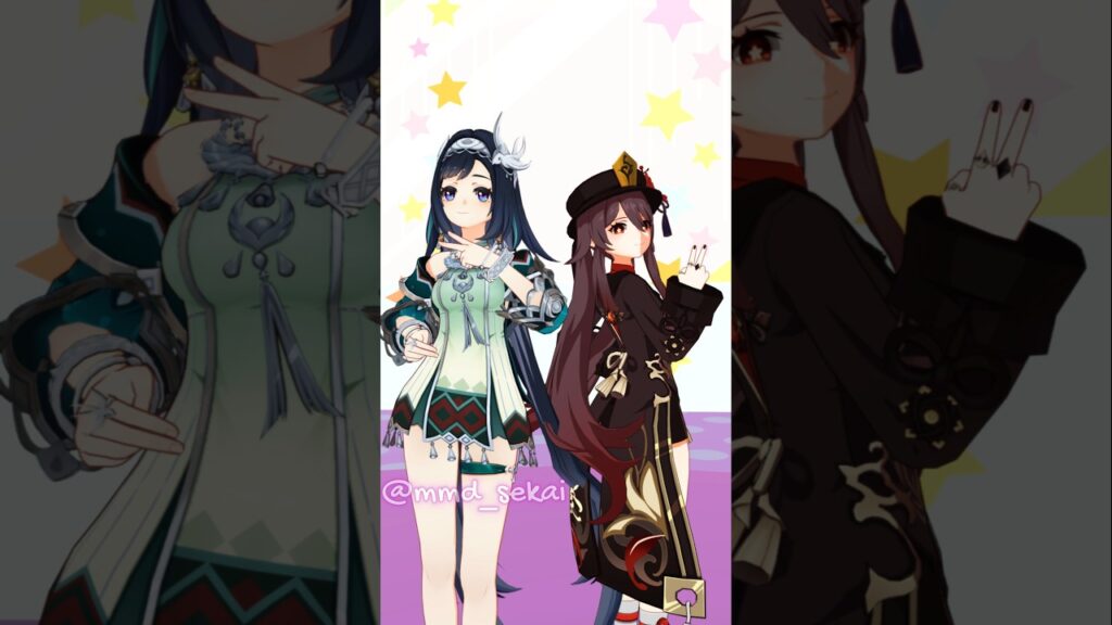 [MMD 原神] Genshin Impact-Night Train Dance-Hu Tao & Lan Yan #hutao #hutaogenshin #胡桃 #lanyan #蓝砚