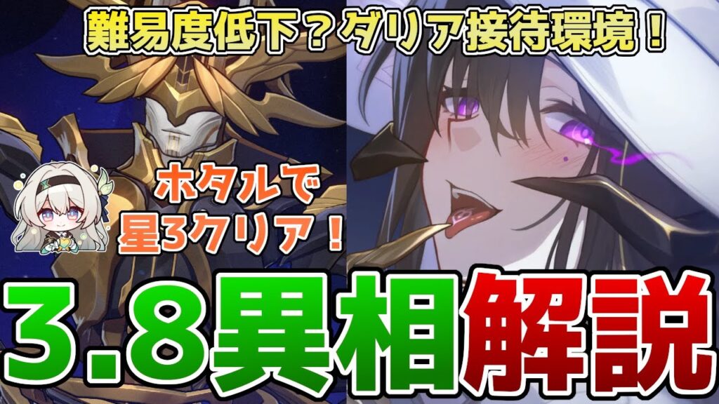 【崩壊スターレイル】3.8異相の仲裁解説！弱点撃破接待！かなり易化！無凸でも攻略できる？攻略方法や今期のオススメの編成などを紹介！