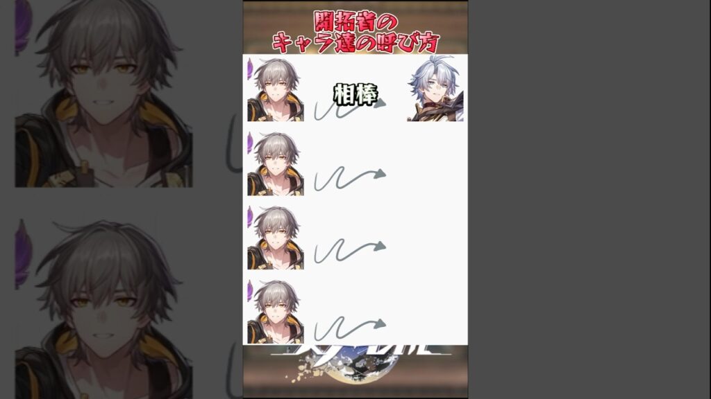 開拓者のキャラ達の呼び方#崩壊スターレイル #honkaistarrail #hsrwll #スタレ #崩スタ#starrail #shorts