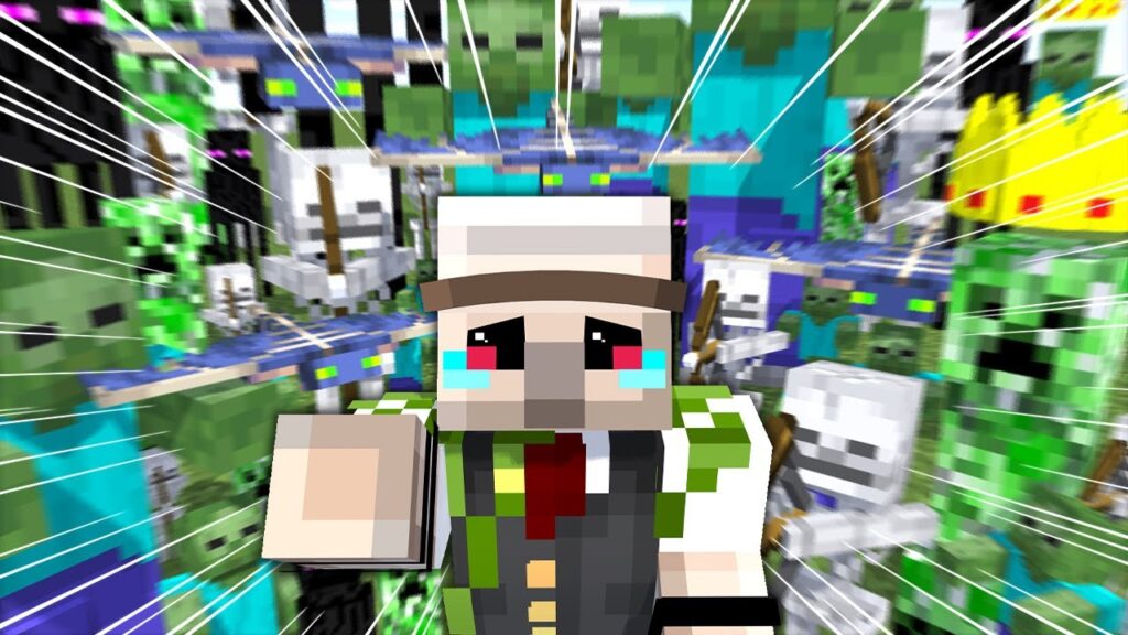 大量のMOBに襲われながらエンドラを討伐せよ【マイクラリレー2025】