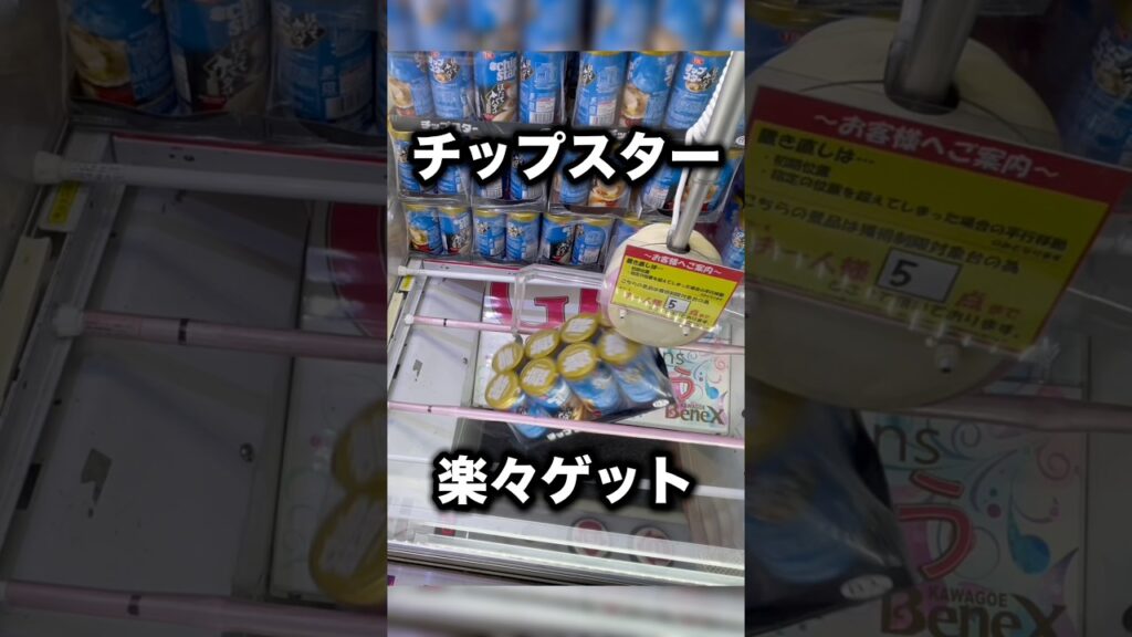 チップスターは横にしてとる！　#クレーンゲーム攻略 #クレーンゲーム動画 #ufoキャッチャー