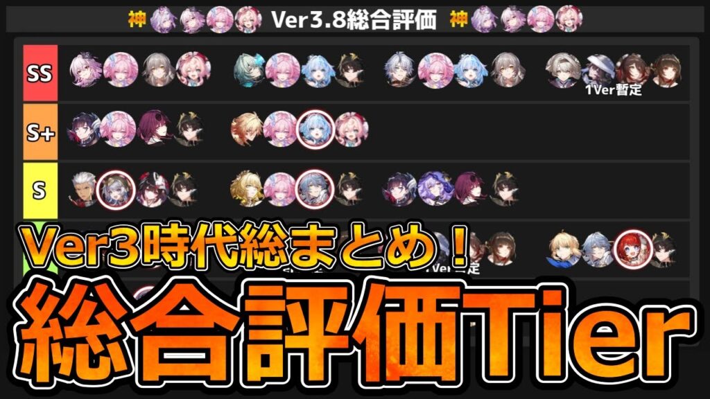 【崩壊スターレイル】Ver3.8PT別総合Tier評価！今年最強は文句なしの記憶！ダリアでホタル高評価！