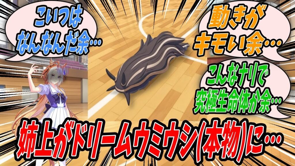 【ウマ娘】トレーナーとゲーム漬けの生活を送るために自分の予定を管理しているドリームジャーニーに確認しようとしたらドリームウミウシ化しているところを発見したがそれが本物でさすがに困惑するオルフェーヴル