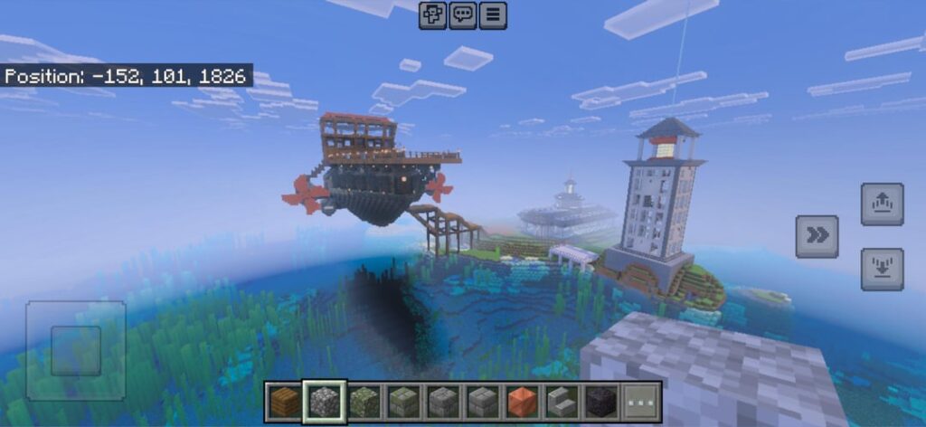 私の飛行船とターミナル