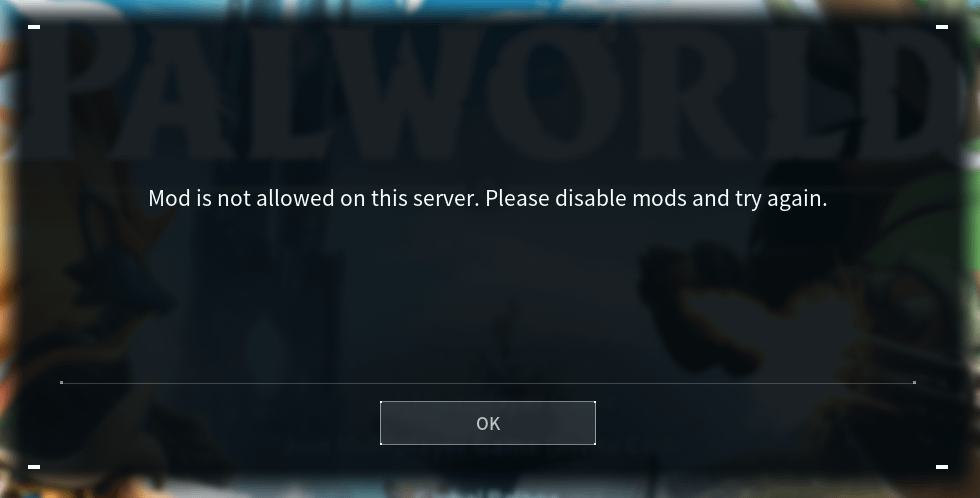 装飾用 MOD が検出され、サーバーへの参加が妨げられましたか?
