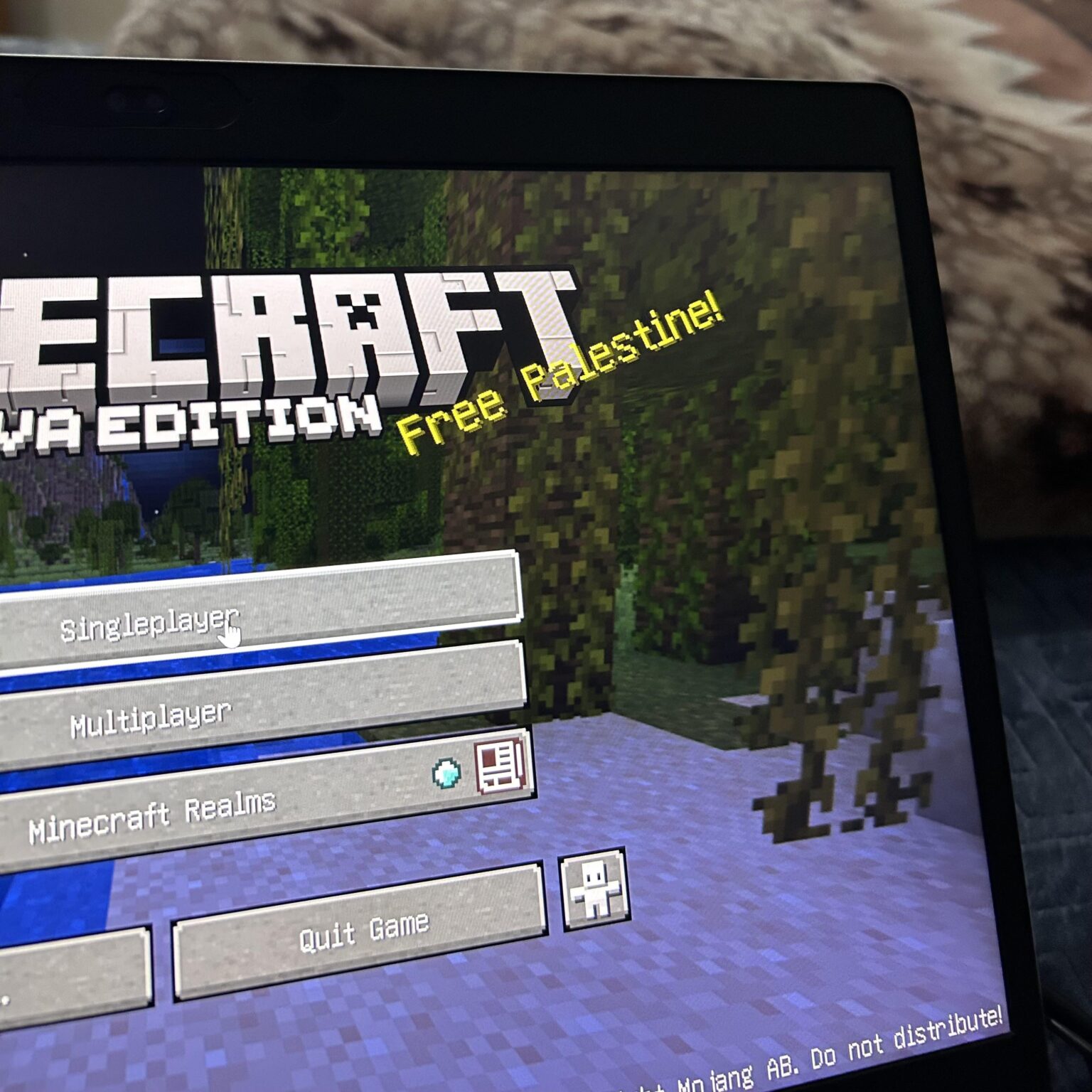 マインクラフトのタイトル画面