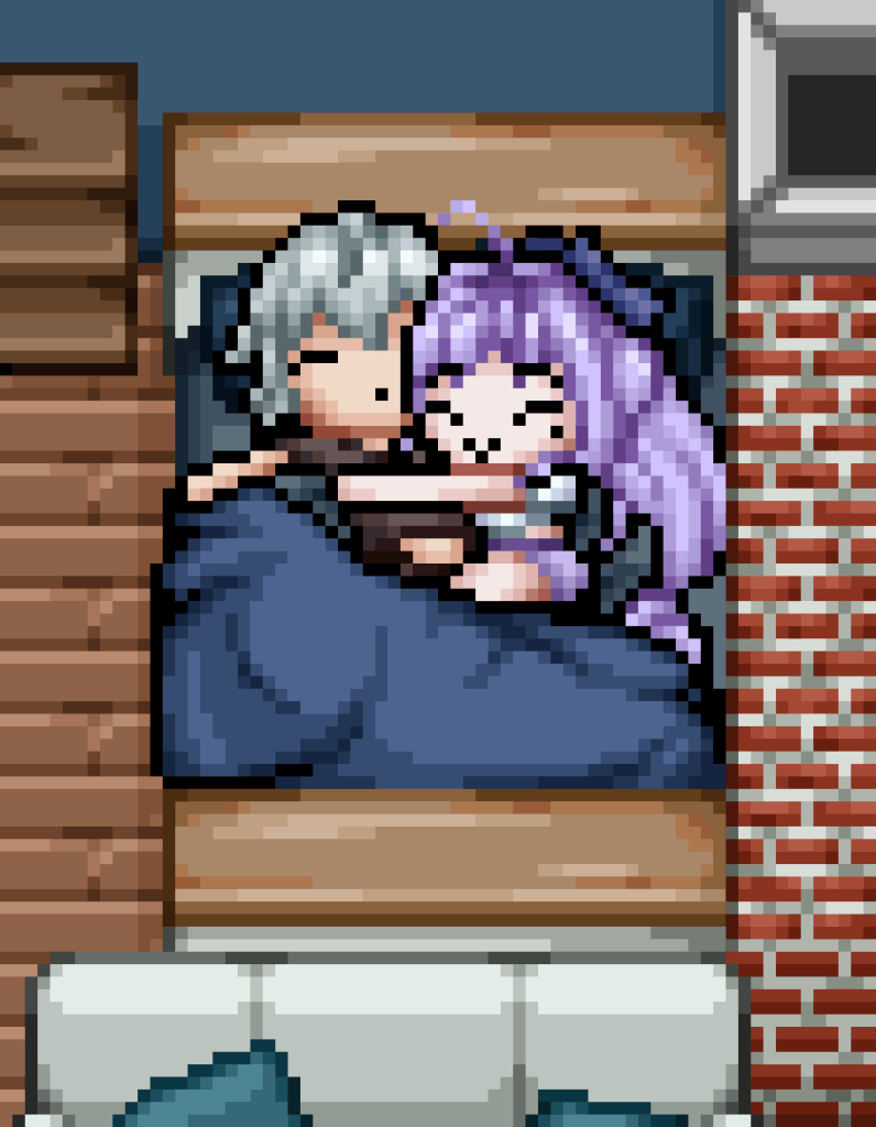 ビビアンとワイズが寄り添う