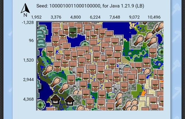 これは私が岩盤で遊んでいるときに偶然見つけたワールドで、シード ポップで Java の大きなバイオームをクリックしました。村、海の寺院、古代都市のような構造物がいたるところに非常に充実しています。ワールド シードは 1000010011000100000