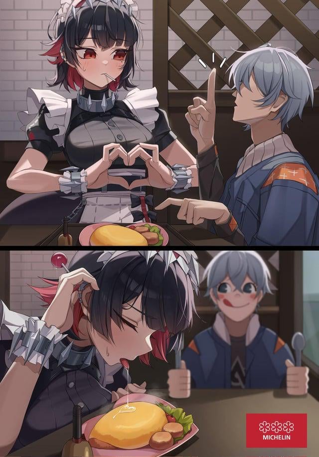 特製ソースをかけるエレン (@UM 옘)