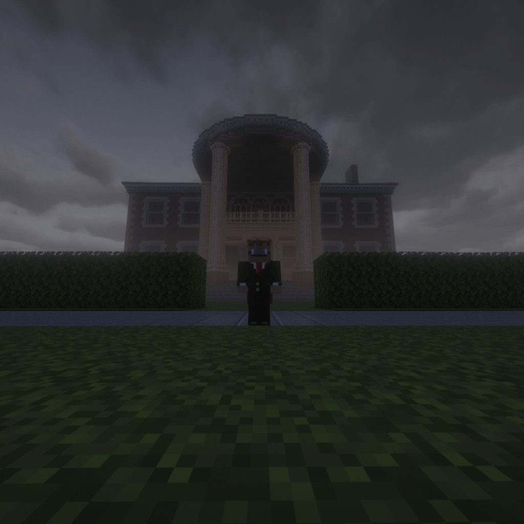 NF の Mansion アルバムのアルバム カバーを Minecraft で作成しました。