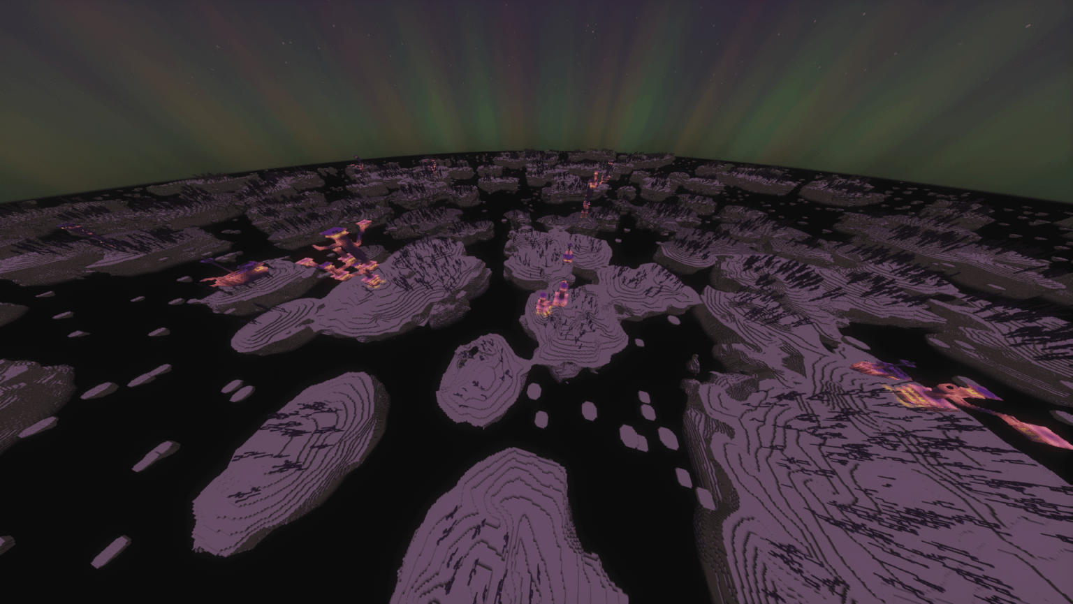 1.21.1 Java エディションでは 7 つのエンドシティが互いに近接