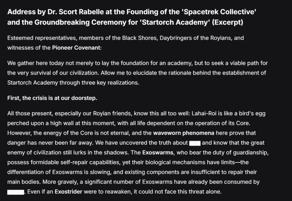 3.0 |その他の伝承と世界構築のスポイラー (Scott Rabelle 博士を含む) (Seele 経由)