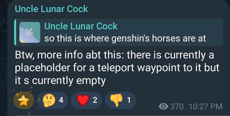 現在、テレポートのウェイポイントのプレースホルダーがあります、ルナーおじさん 🐓