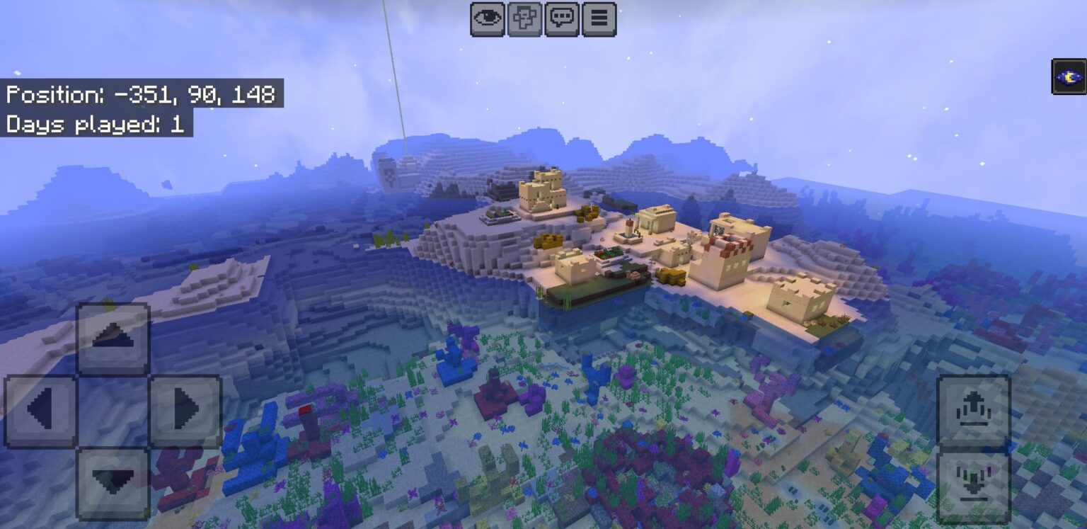 近くにピラミッドがあるサンゴ礁の砂漠の村