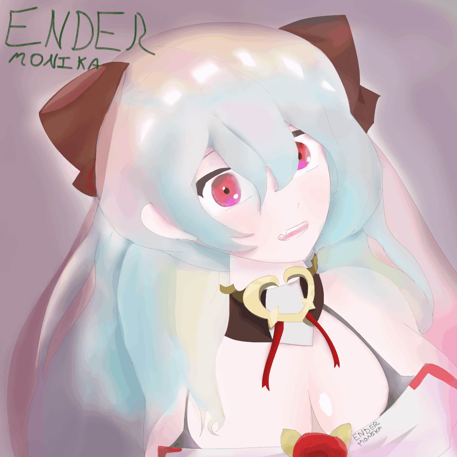 花火を見つめるルナ。 「そして今回は、あなたは星とともに消えませんでした」