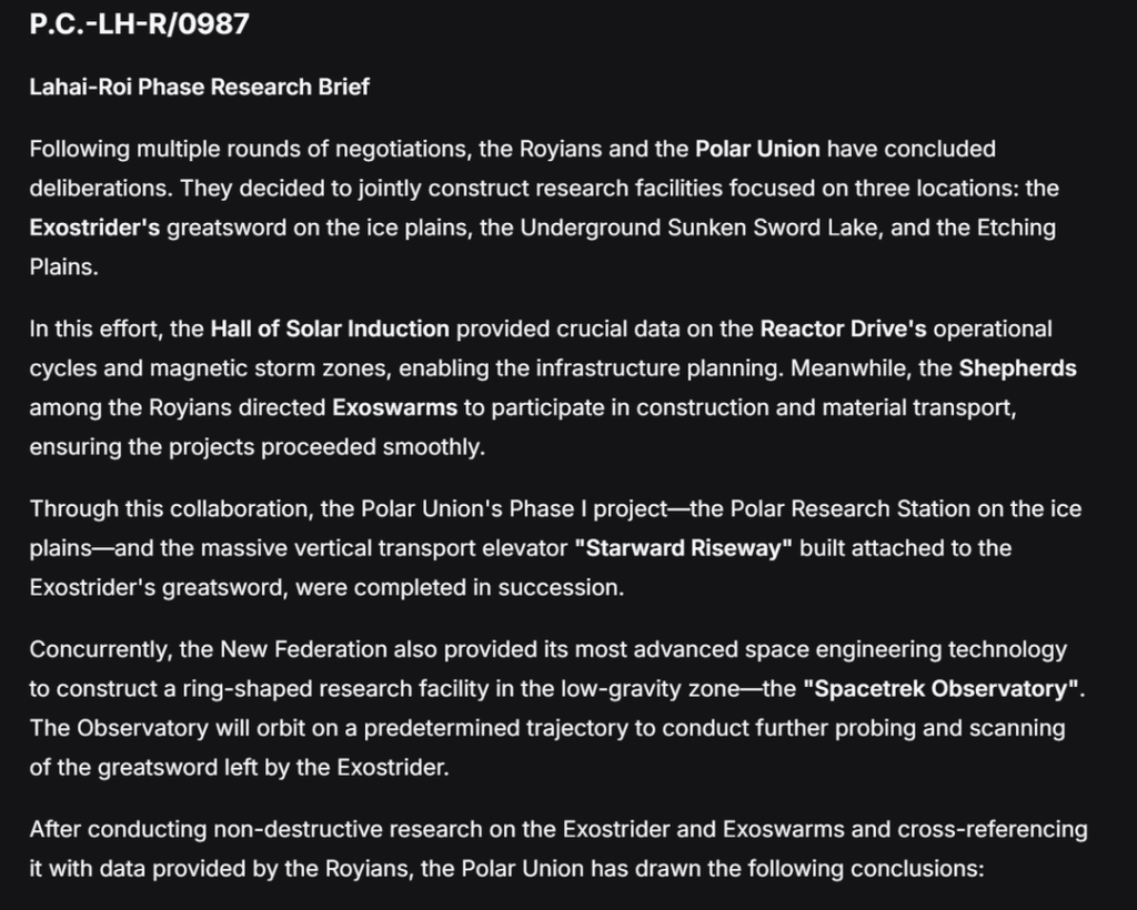3.0 |センチネル、エクソストライダー、ラハイロイに関する詳細情報 (重大なネタバレ) Seele 経由