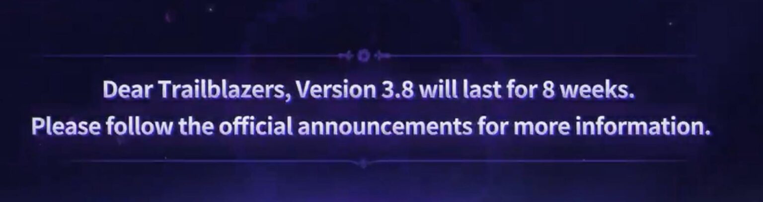 バージョン 3.8 は 8 週間かかります。