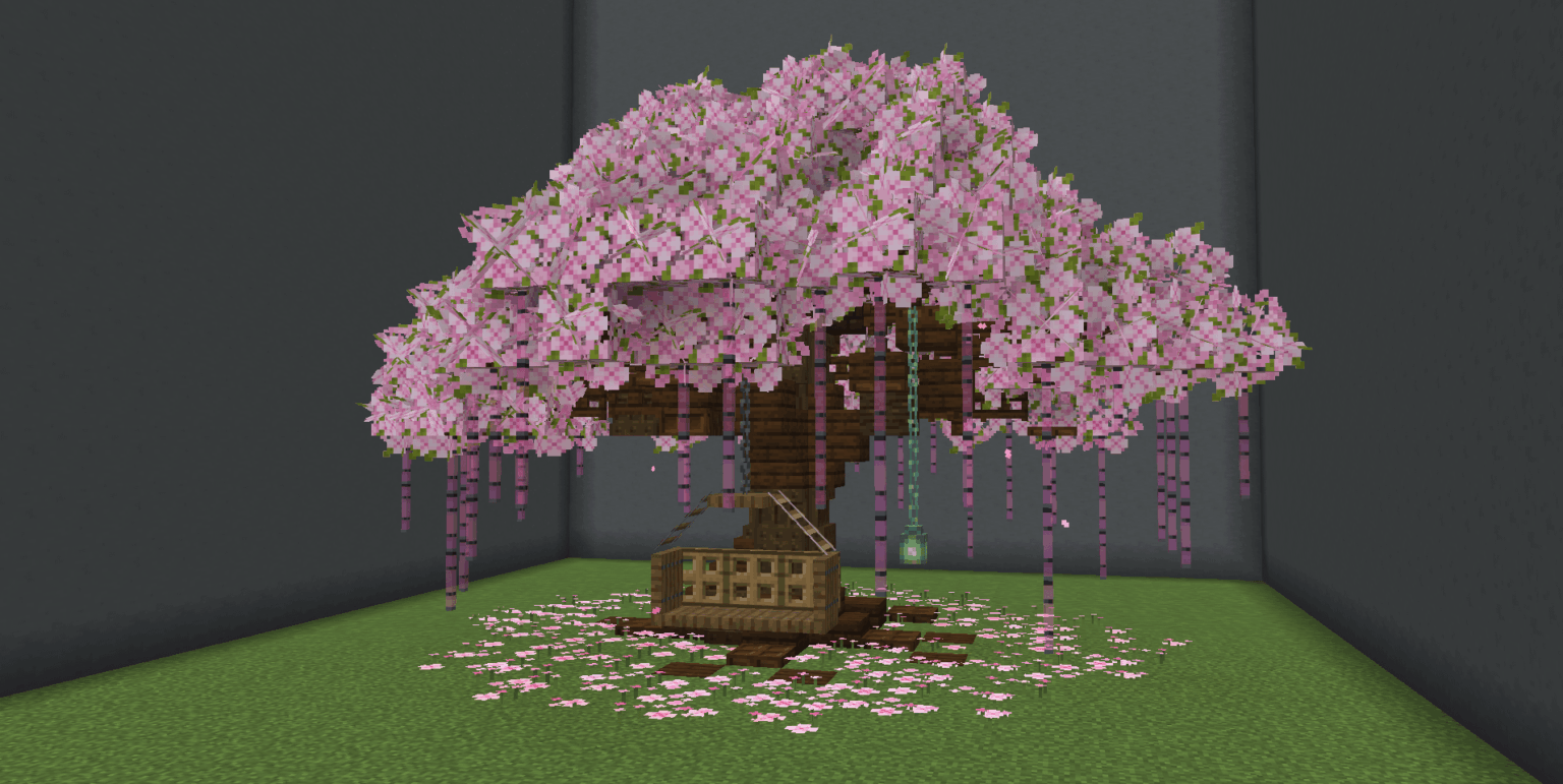 ブランコのある居心地の良い桜の木