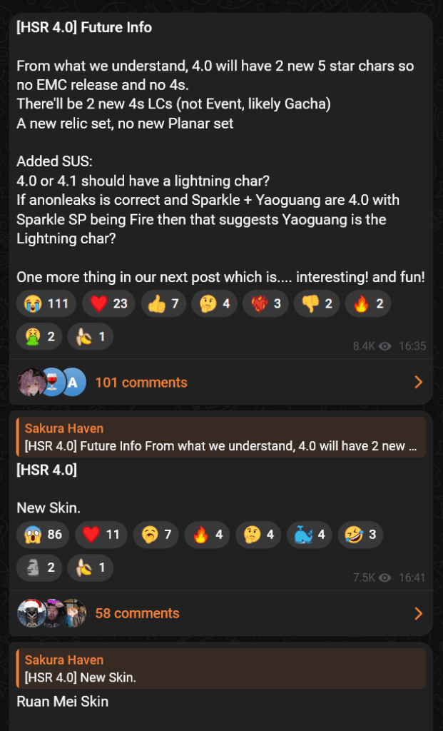 4.0 情報 (SakuraHaven 経由) (Chars/LC + Skin)