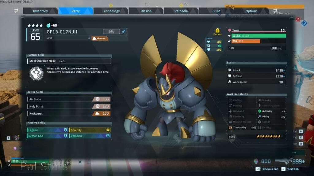 私のマスターアリーナチーム: ガンダムとボール 2 つ。