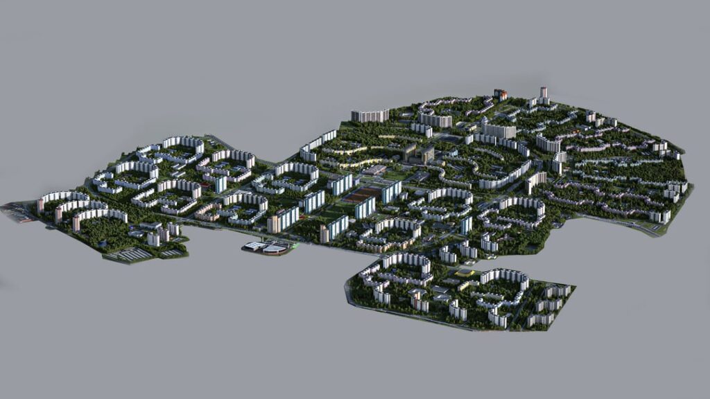 モスクワのヤセネヴォ地区 1:1 スケール