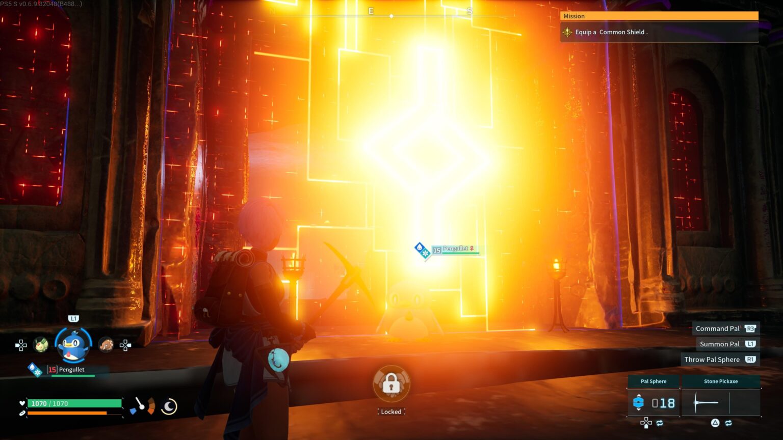 私は最初の村のダンジョンにいるのですが、この明るい障壁によって先に進むことができません。