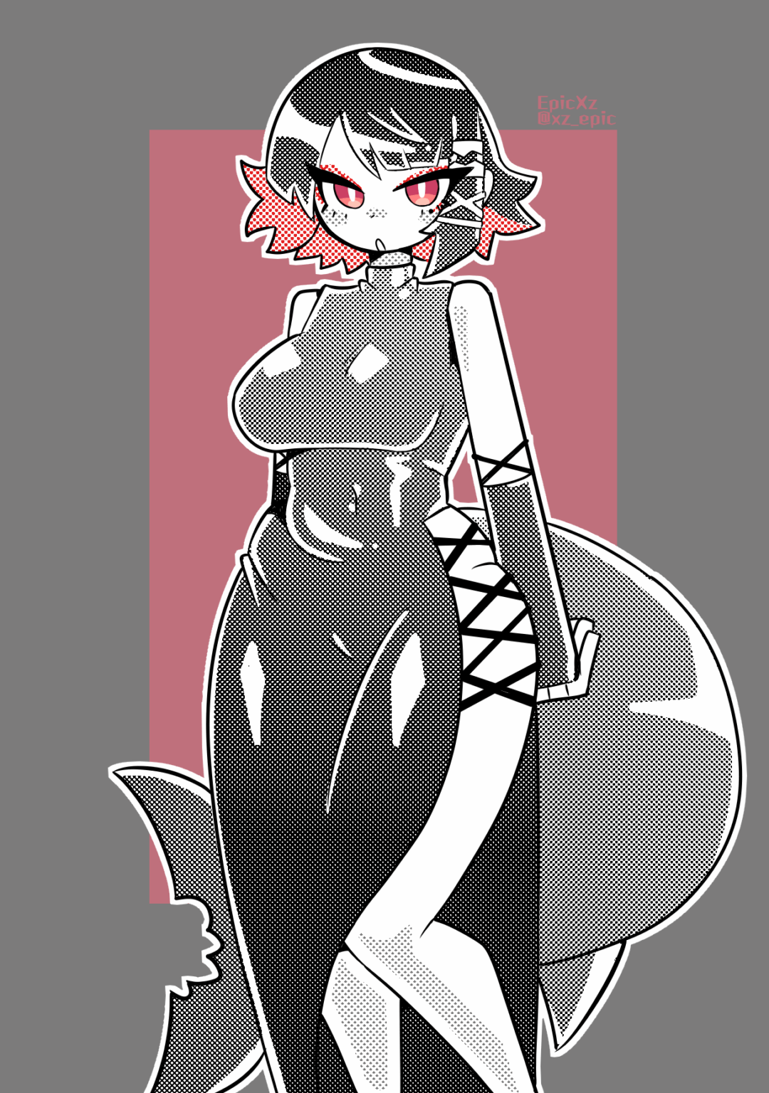 「ドレスを着たエレンシャーク 🦈👗」 (@xz_epic)